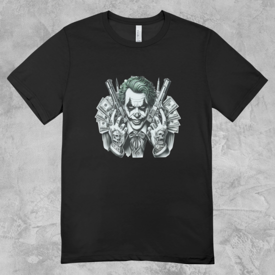 Kaos Distro Pria Wanita Joker With Money Kaos Distro Pria Wanita Joker With Money